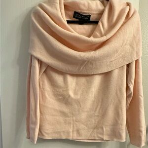 Ellen Tracy Soft Peach Cowl Neck Sweater
